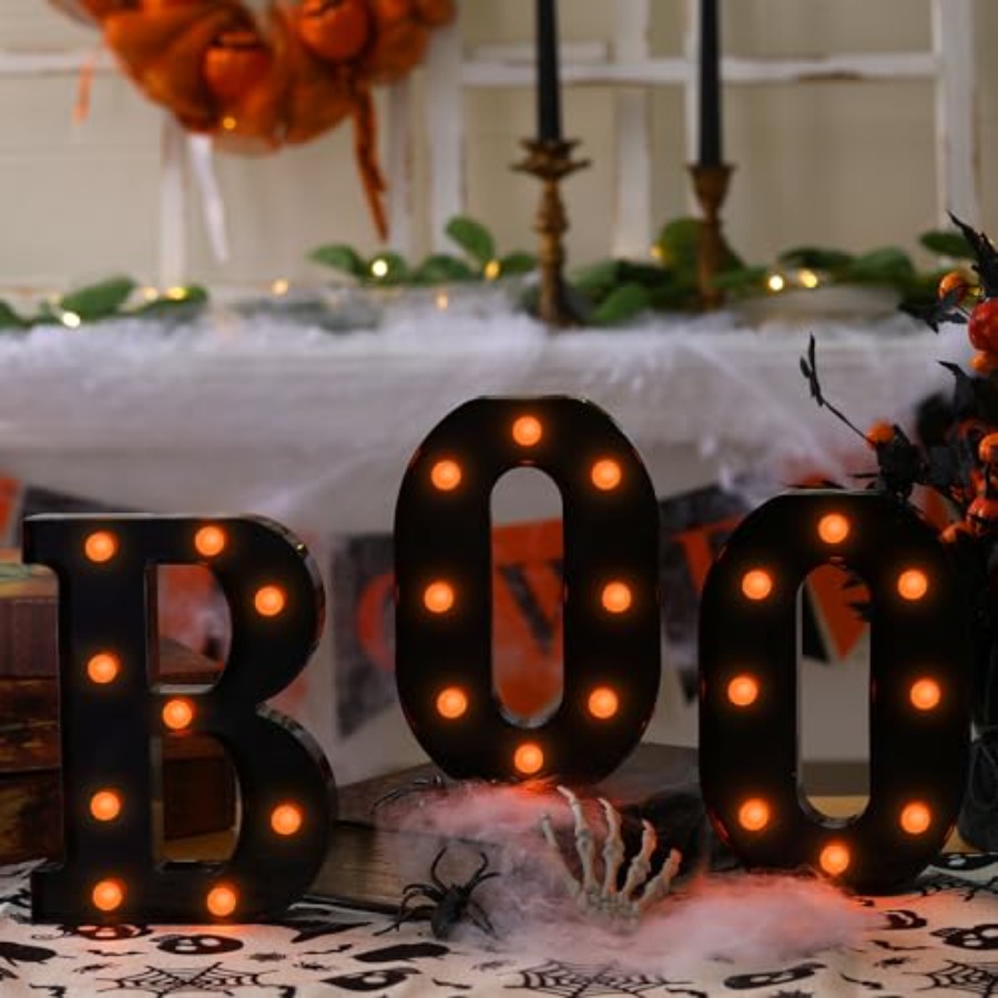 Halloween Decorations-3 Marque - Light Up Letters Marquee ulasan dan harga
