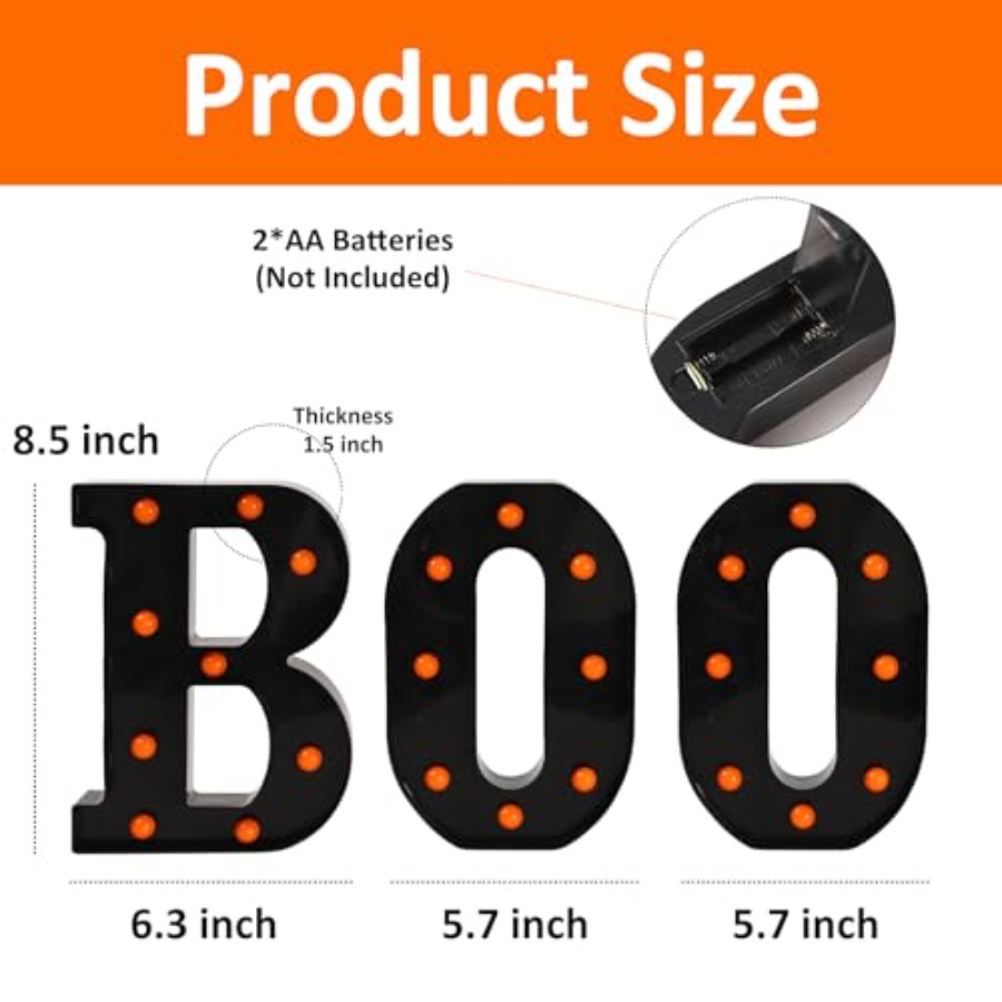 Halloween Decorations-3 Marque - Light Up Letters Marquee ulasan dan harga