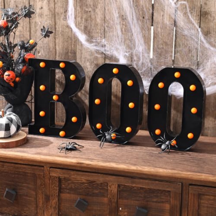 Halloween Decorations-3 Marque - Light Up Letters Marquee ulasan dan harga