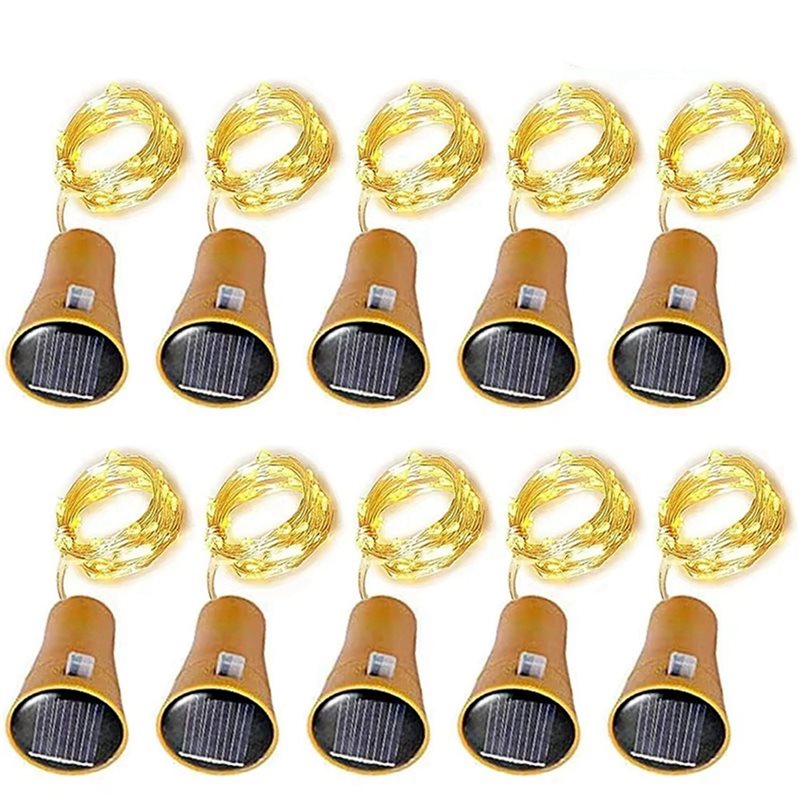 LUCKshopping 20Pcs Solar Wine  - Decor Lighting Cork ulasan dan harga