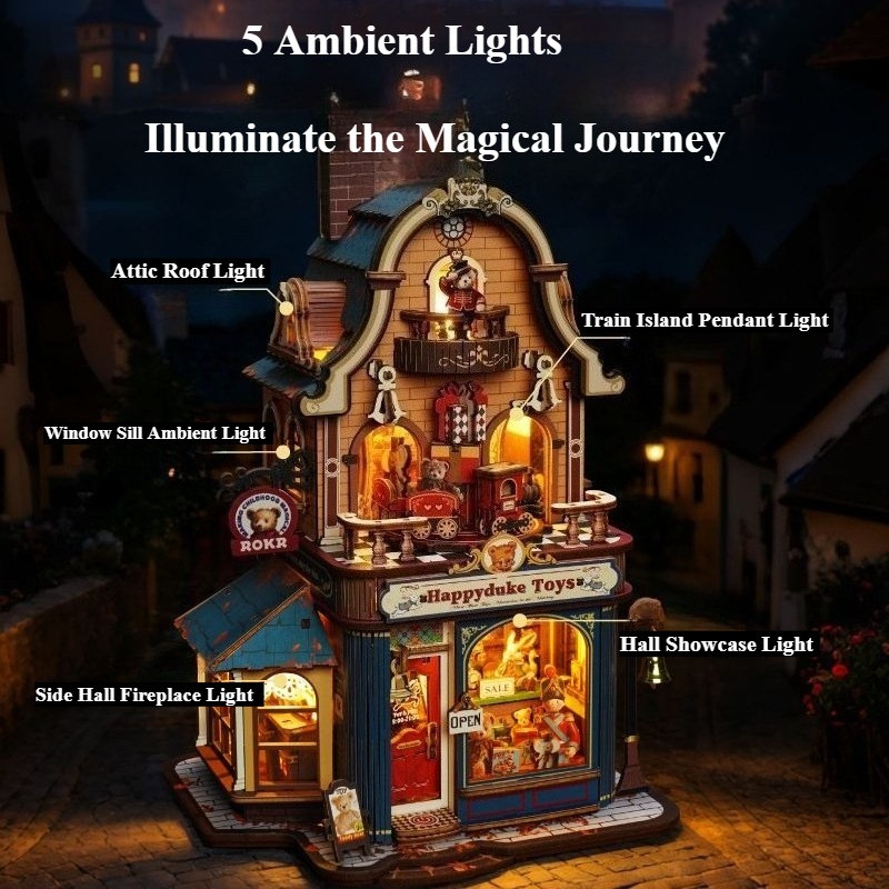 New Robotime Bear Toy Shop Ass - Lighting Room Decor Items ulasan dan harga