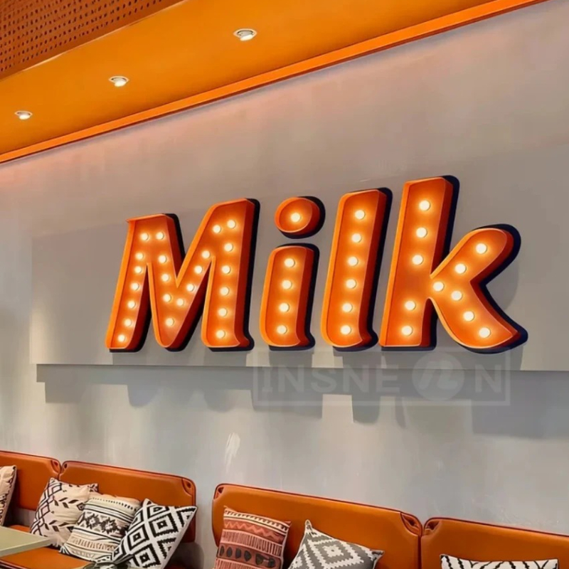Custom Metal Light Bulb Letter - Light Up Letters Marquee ulasan dan harga