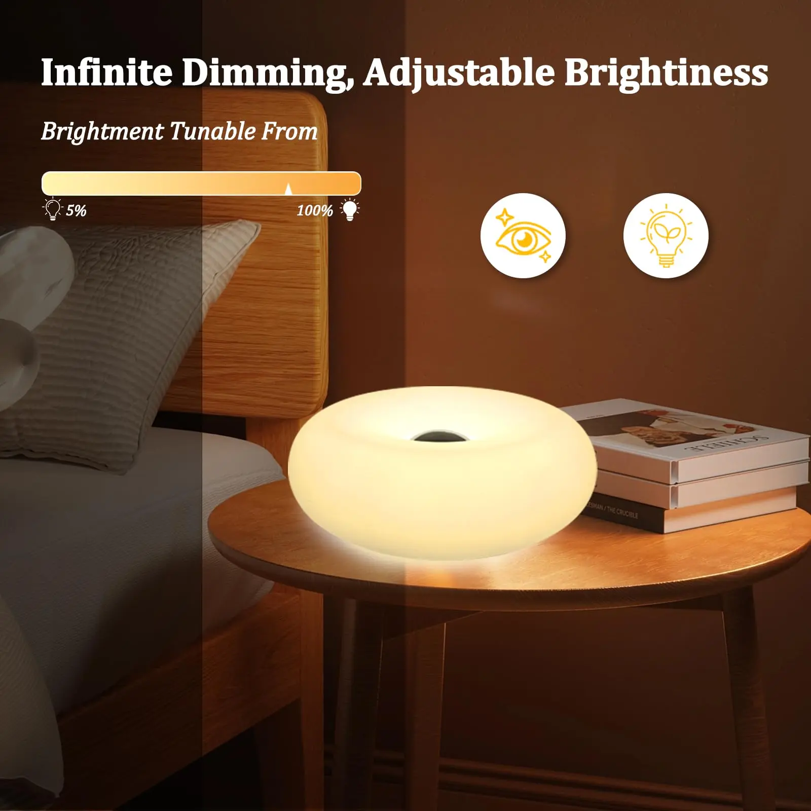 RGB Donut Lamp,Plug-in Bedside - Ambient Lighting Decor For Room ulasan dan harga
