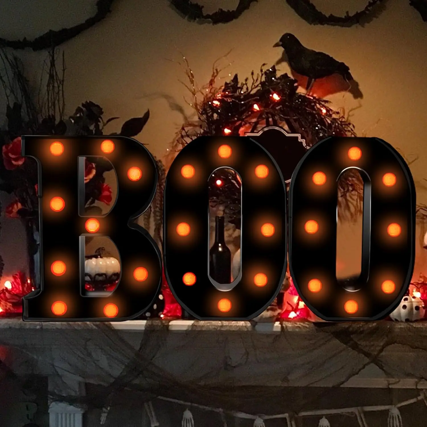 Halloween Decor Indoor-3 LED M - Light Up Letters Marquee ulasan dan harga