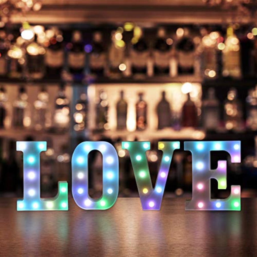 ful LED Letter Lights with Rem - Light Up Letters Marquee ulasan dan harga