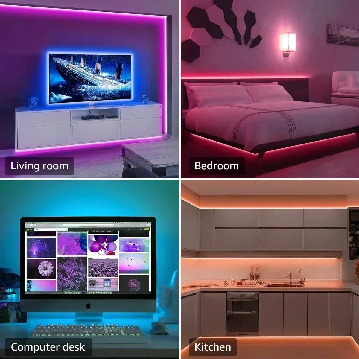 Smart RGB LED Gaming Light Str - Lighting Decor For Home ulasan dan harga