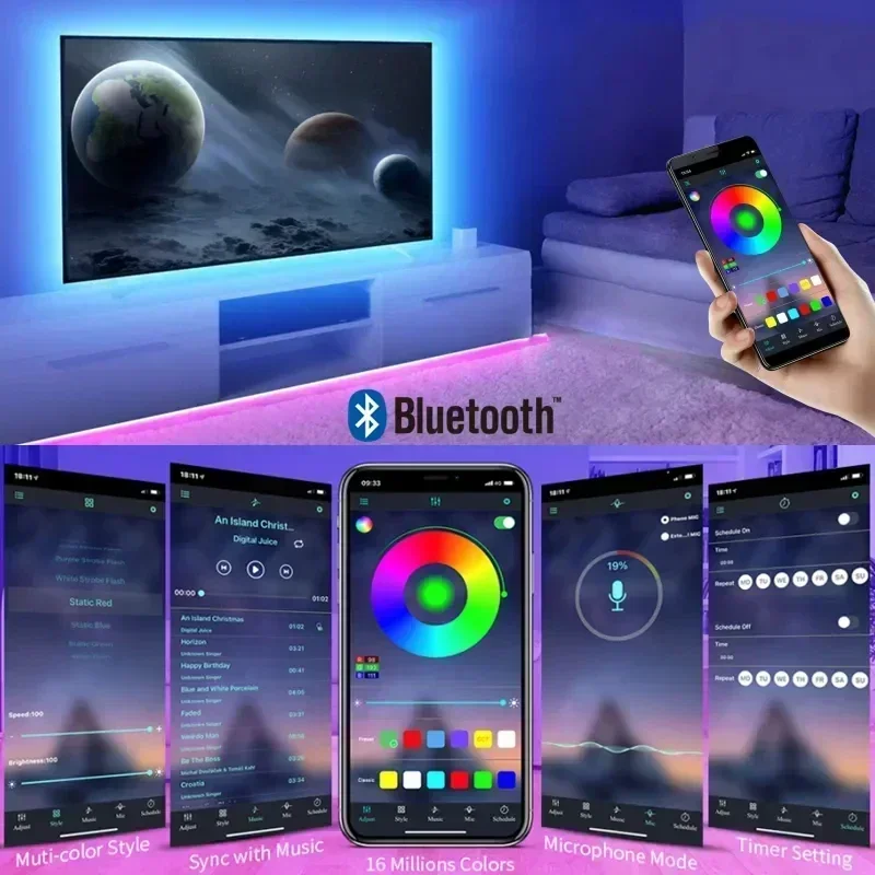 Smart RGB LED Gaming Light Str - Lighting Decor For Home ulasan dan harga