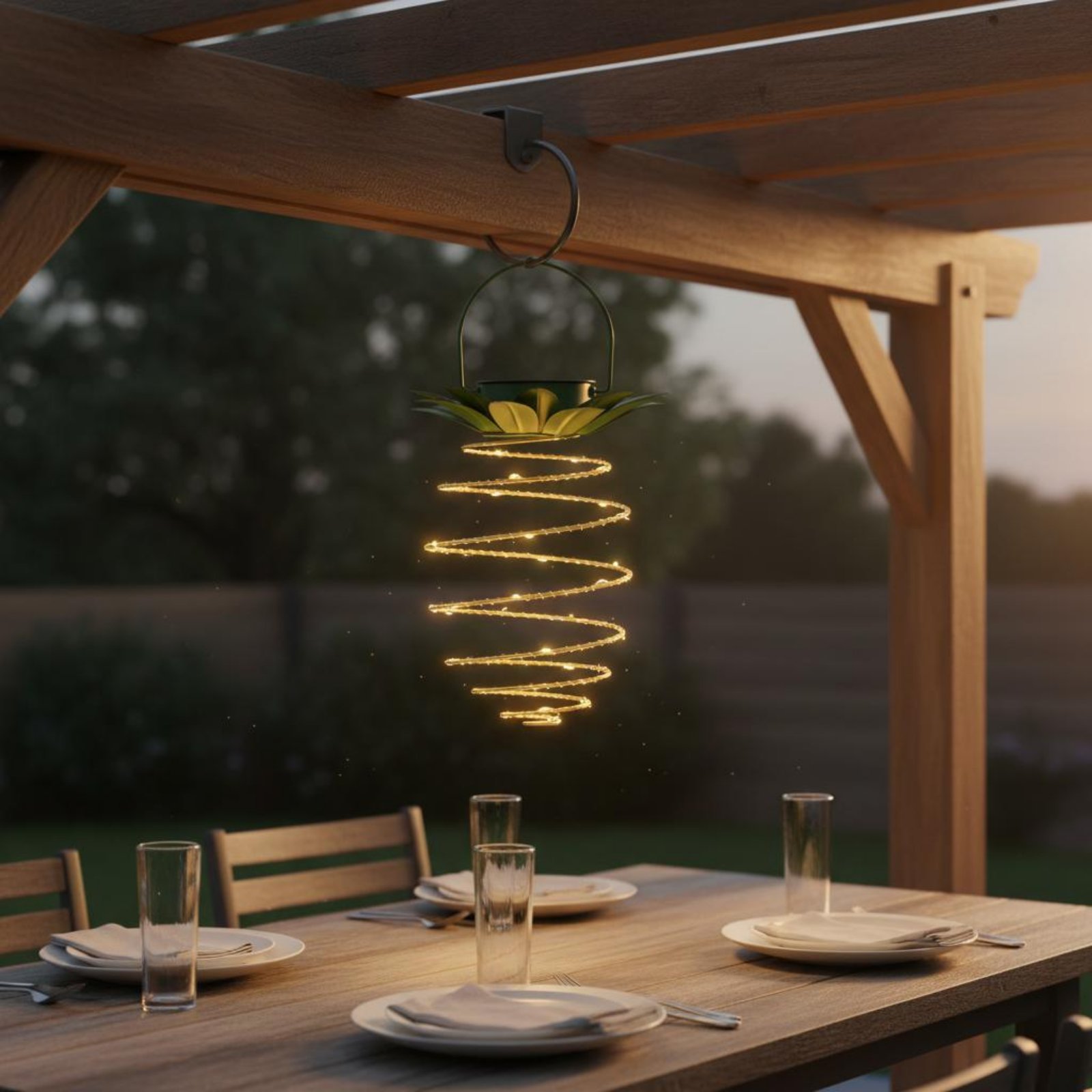 2 Pieces Solar Pineapple Lamp  - Lighting Decoration Outdoor ulasan dan harga