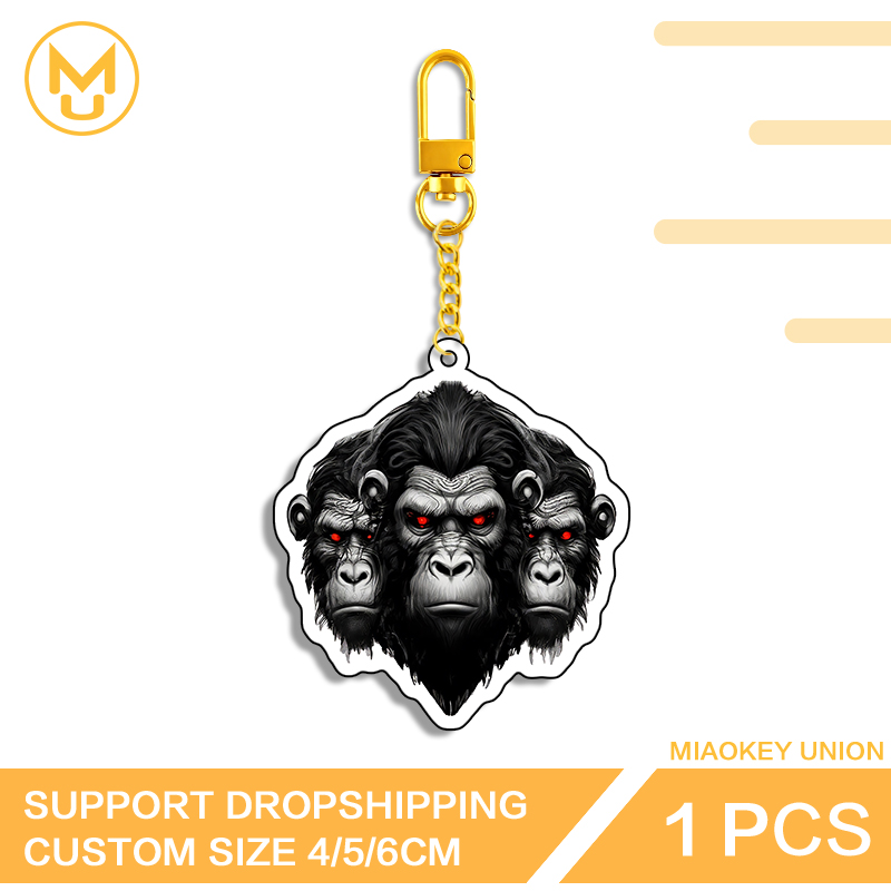 Three Chimpanzee Heads Keyring - Union Lighting & Decor Montreal Quebec ulasan dan harga