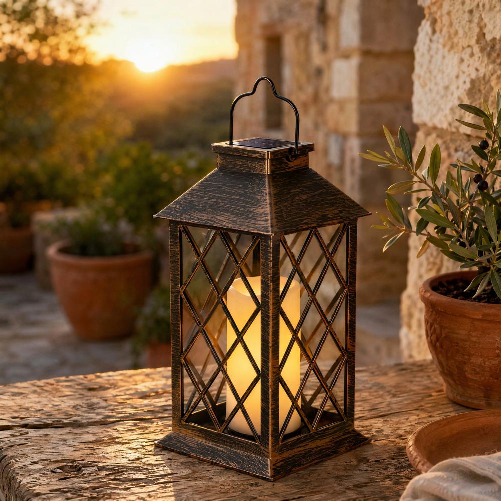 Retro Solar Lantern, Outdoor S - Lighting Decoration Outdoor ulasan dan harga