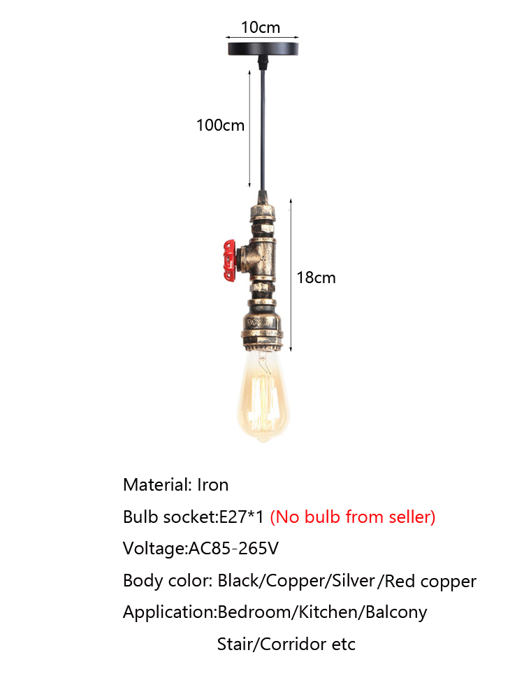 Retro Loft Industry Wind Water - Lighting Room Decor Items ulasan dan harga