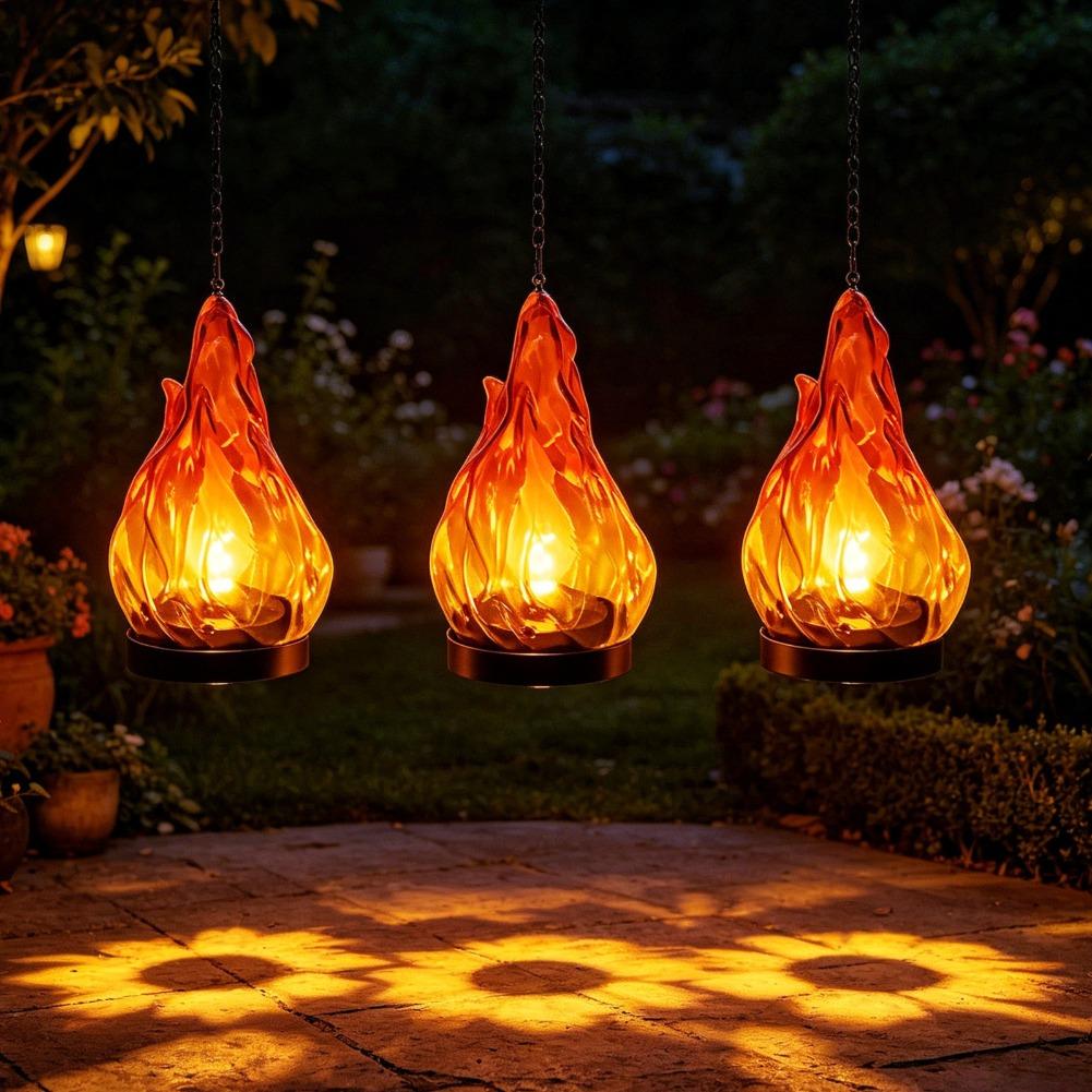 Solar Flame Hanging Lantern Li - Lighting Decoration Outdoor ulasan dan harga