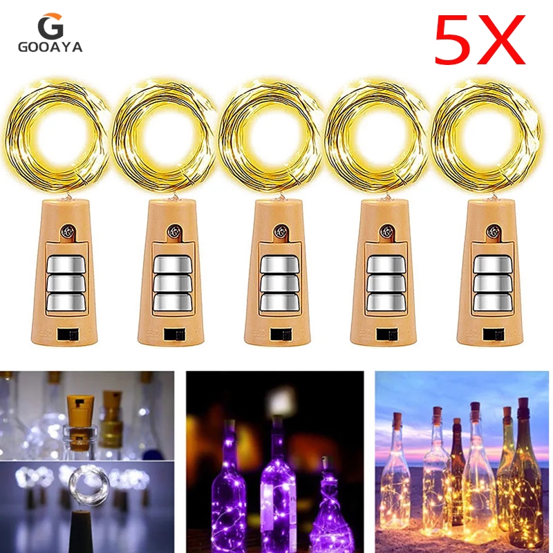 5pcs Bar LED Wine Bottle Cork  - Decor Lighting Cork ulasan dan harga
