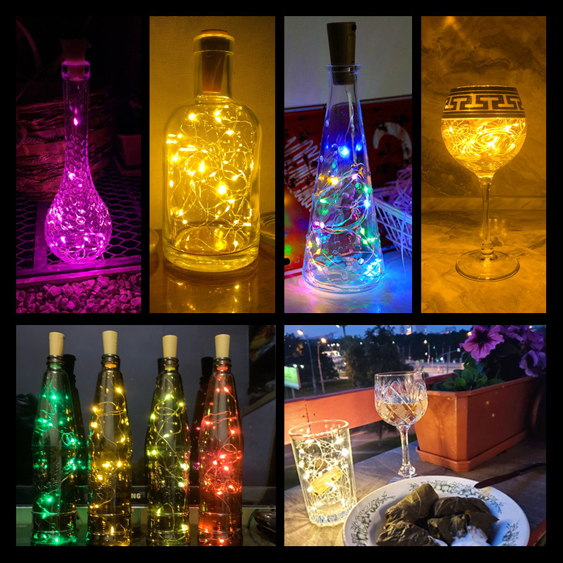 5pcs Bar LED Wine Bottle Cork  - Decor Lighting Cork ulasan dan harga