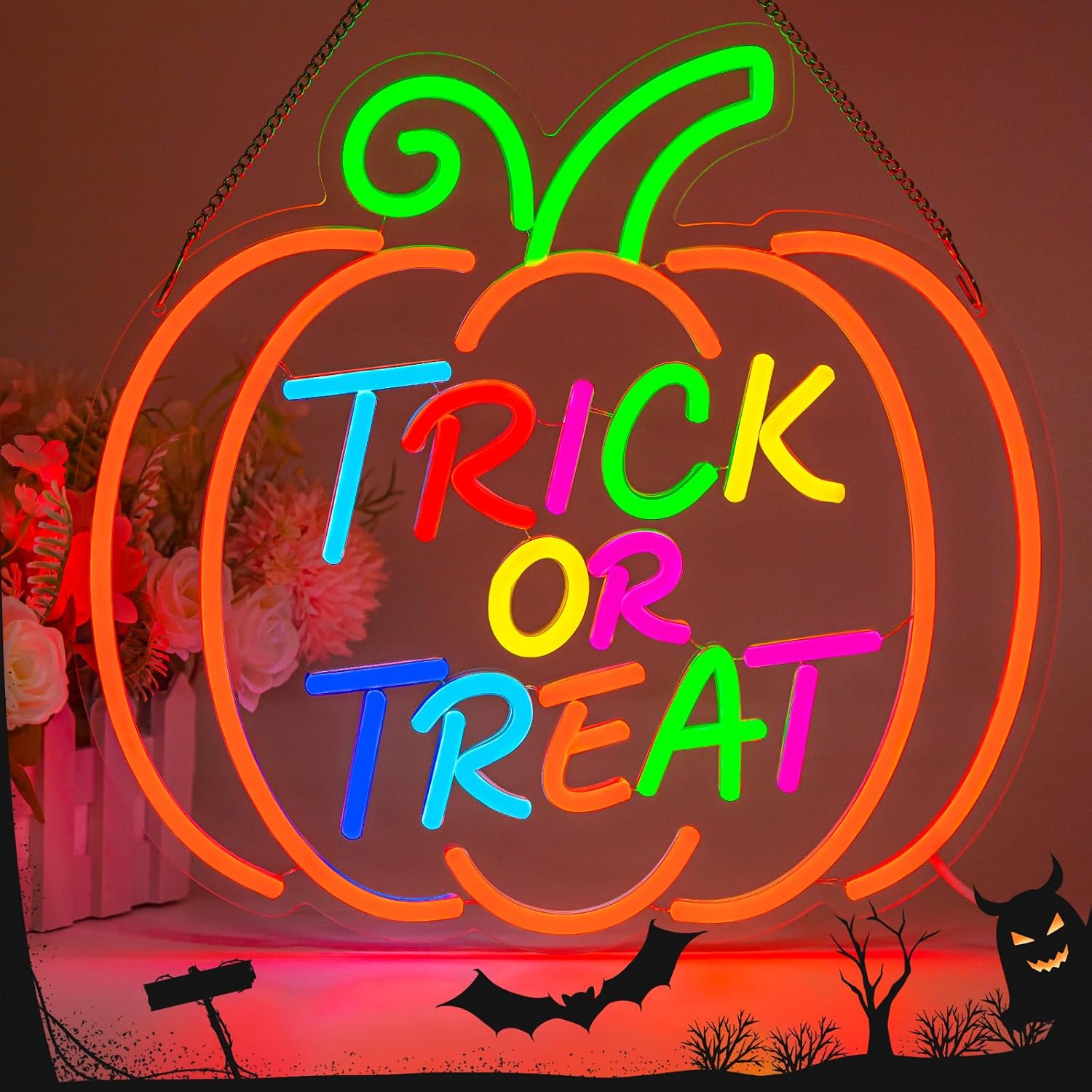 Trick Or Treat Pumpkin LED Neo - Home Decor Lighting Tricks ulasan dan harga